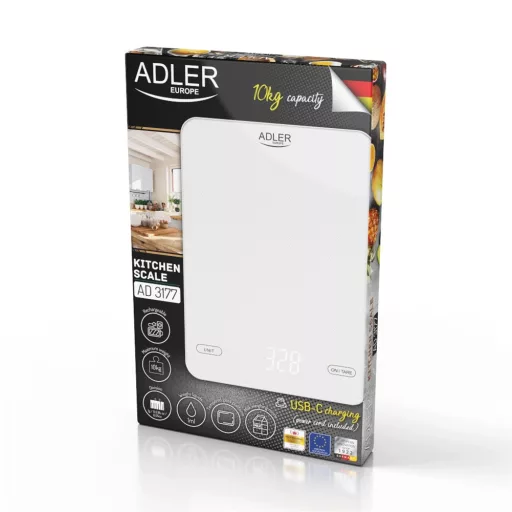 Adler AD3177W KONYHAMÉRLEG 10 KG
