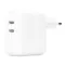 Apple MW2K3ZM/A HÁLÓZATI TÖLTŐ 2 TYPE-C, 35W, PD GYORSTÖLTŐ, MNWP3ZM/A UTÓD, FEHÉR