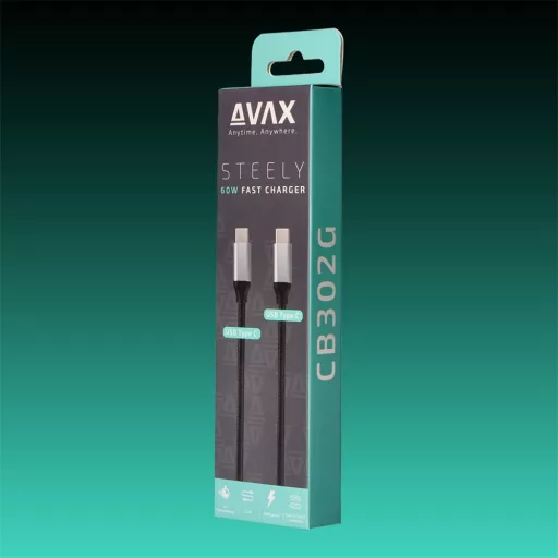 Avax CB302G TÖLTŐKÁBEL USB-C 60W