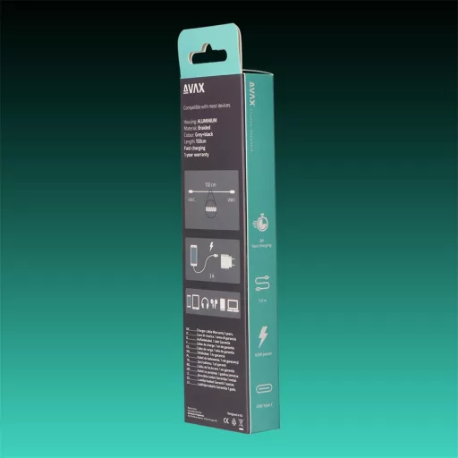 Avax CB302G TÖLTŐKÁBEL USB-C 60W