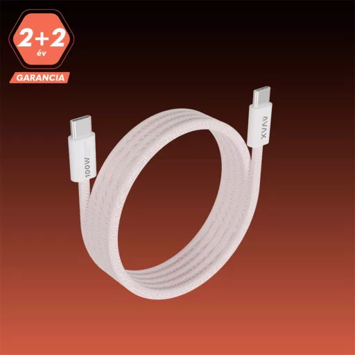 Avax CB610P TÖLTŐKÁBEL USB-C 100W, MÁGNESES, PINK
