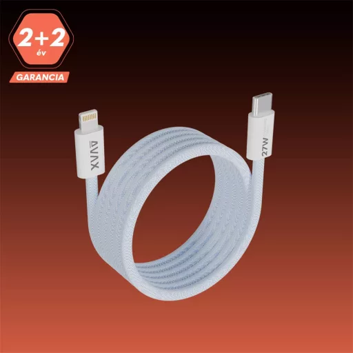 Avax CB611LB TÖLTŐKÁBEL USB-C - LIGHTNING 27W, MÁGNESES, KÉK