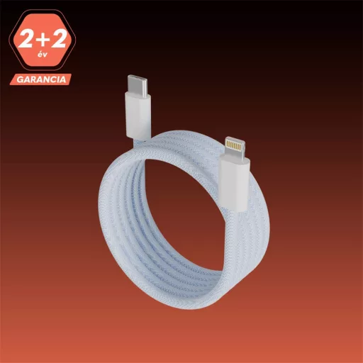 Avax CB611LB TÖLTŐKÁBEL USB-C - LIGHTNING 27W, MÁGNESES, KÉK