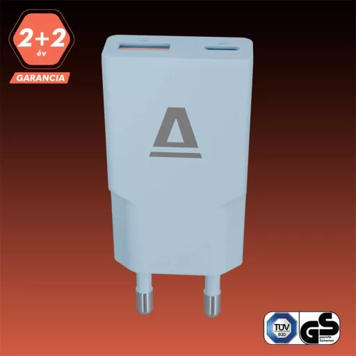 Avax CH641LB HÁLÓZATI TÖLTŐ, 30W, USB-C, USB-A, KÉK