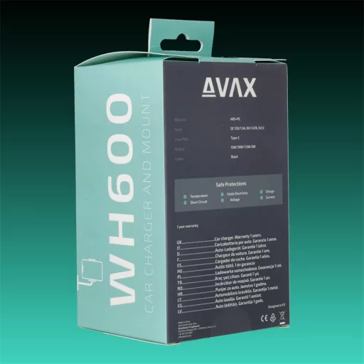 Avax WH600 AUTÓS TARTÓ VEZETÉK NÉLKÜLI TÖLTÉSSEL