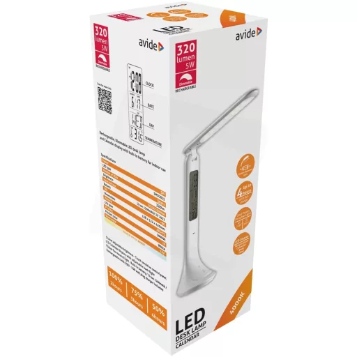 Avide ABLDL-CALENDAR-5W ASZTALI LÁMPA LED NAPTÁR FEHÉR 5W