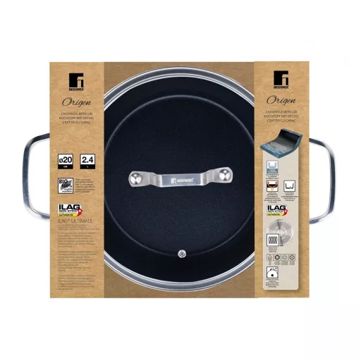 Bergner BG-34523-BK-KF LÁBAS FEDŐVEL 20CM