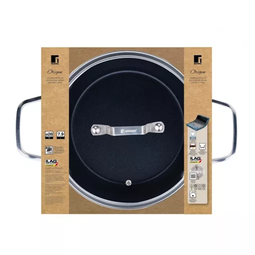 Bergner BG-34529-BK-KF LÁBAS FEDŐVEL 28CM
