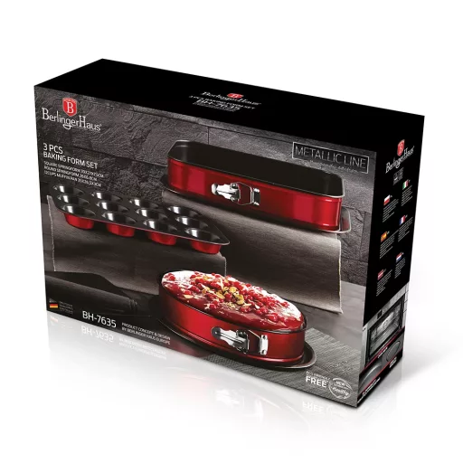 Berlinger Haus BH/7635 3 RÉSZES TORTAFORMA SZETT MUFFIN  SÜTŐFORMÁVAL