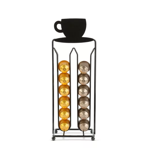 Bewello BW0998 FÉM KÁVÉKAPSZULA TARTÓ, 28 DB NESPRESSO KAPSZULÁHOZ