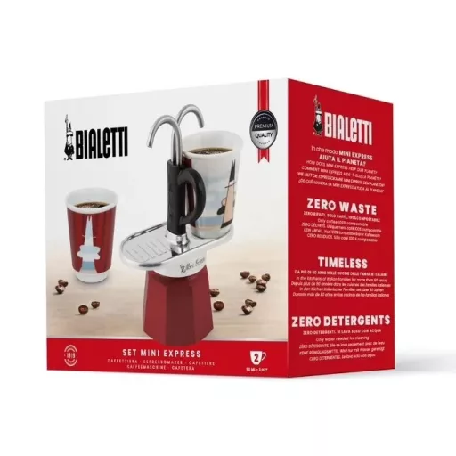 Bialetti 1406/MR  MINI EXPRESS KÁVÉFŐZŐ KOTYOGÓS 2 SZEMÉLYES SZETT
