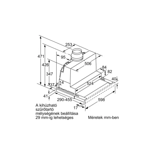 Bosch DFS067A51 PÁRAELSZÍVÓ BEÉPÍTHETŐ