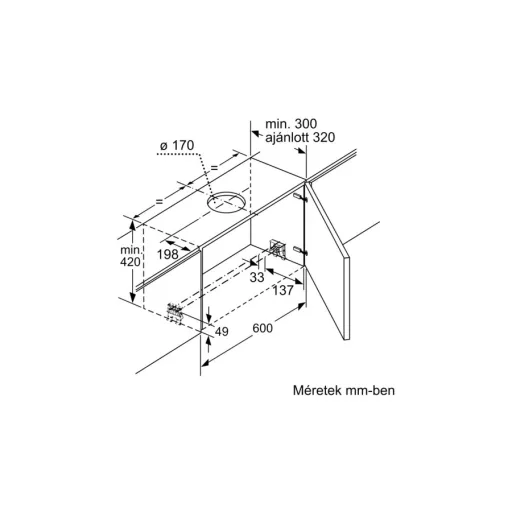 Bosch DFS067A51 PÁRAELSZÍVÓ BEÉPÍTHETŐ