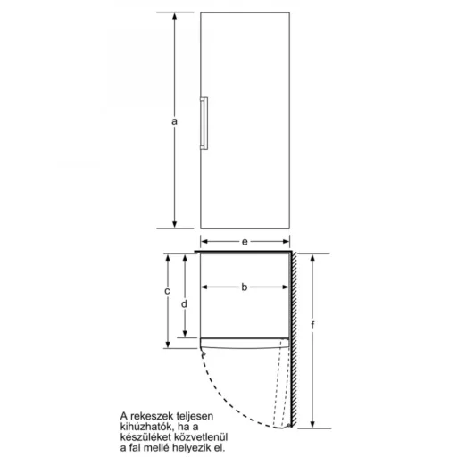 Bosch GSN58AWDV FAGYASZTÓSZEKRÉNY 8 REKESZ, 366 L, NO FROST