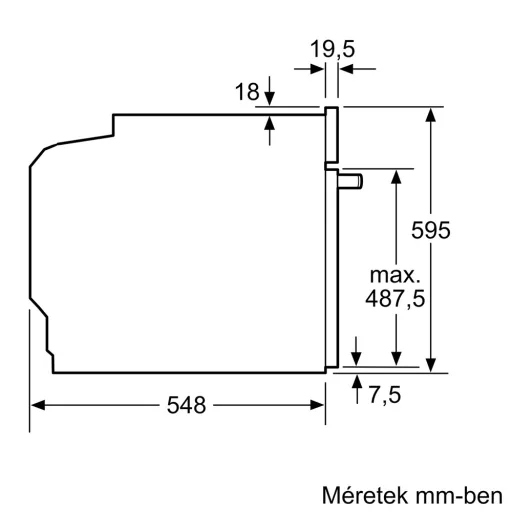 Bosch HBG7541B1 SÜTŐ BEÉPÍTHETŐ