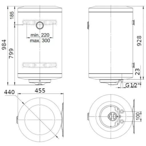 Bosch TR1000T 100 CB BAL FORRÓVÍZTÁROLÓ
