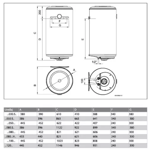 Bosch TR1000T 120 HB FORRÓVÍZTÁROLÓ