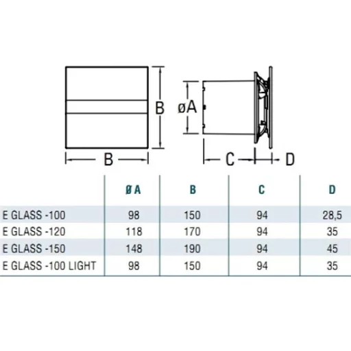 Cata E-120G SZELLŐZTETŐ VENTILÁTOR