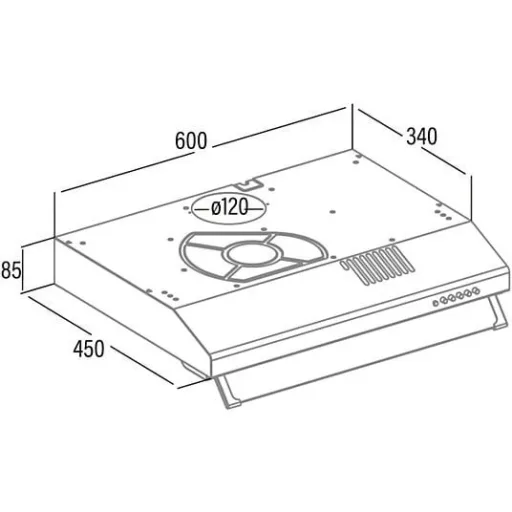 Cata LF-2060 WH/L LED + SZÉNSZŰRŐ PÁRAELSZÍVÓ