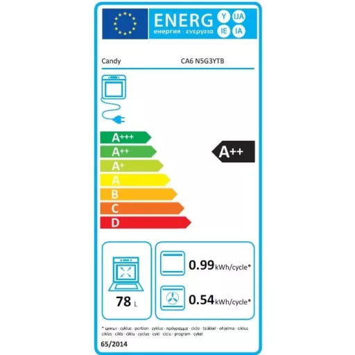 Candy CA6 N5G3YTB SÜTŐ BEÉPÍTHETŐ ELEKTROMOS