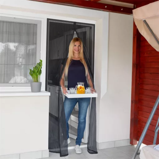 Delight 11398BK MÁGNESES SZÚNYOGHÁLÓ FÜGGÖNY AJTÓRA