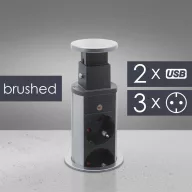 Delight 20430BU REJTETT ELOSZTÓ 3-AS USB-VEL