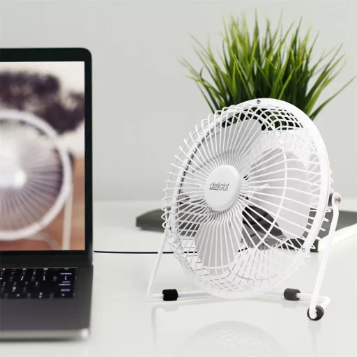 Delight 51110WH USB MINI VENTILÁTOR FEHÉR 18 CM