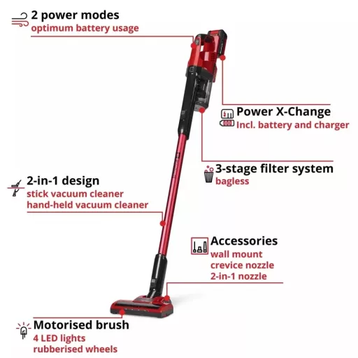 Einhell TE-SV 18 LI (1X4,0AH) AKKUS ÁLLÓ PORSZÍVÓ 1X4,0AH AKKUMULÁTORRAL