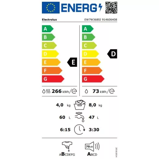 Electrolux EW7W368SI MOSÓ-SZÁRÍTÓGÉP BEÉPÍTHETŐ