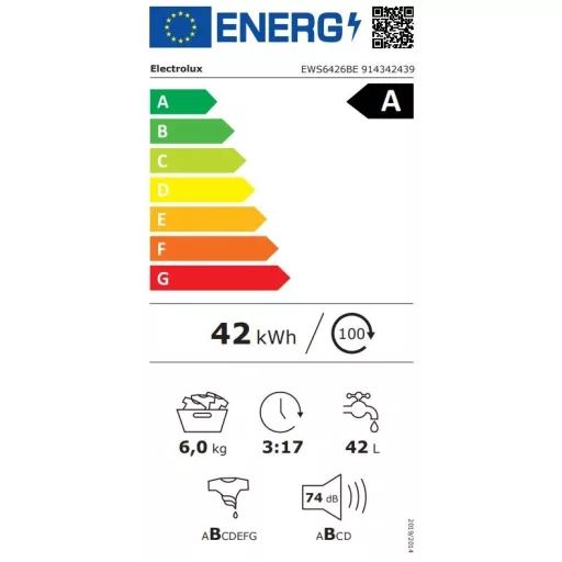 Electrolux EWS6426BE MOSÓGÉP ELÖLTÖLTŐS