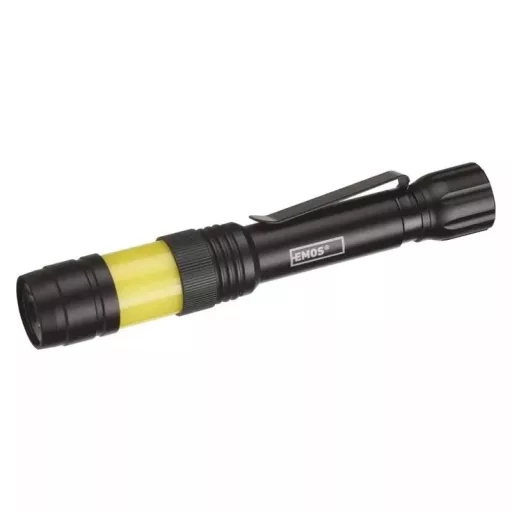 Emos P3112 COB LED FÉM ZSEBLÁMPA, 2XAAA