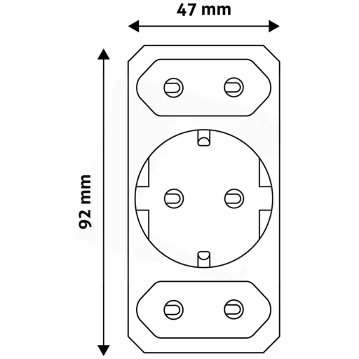 Entac EPAG-1EE2E HÁLÓZATI ADAPTER 3 ALJZAT (1 FÖLDELT, 2 EURO)