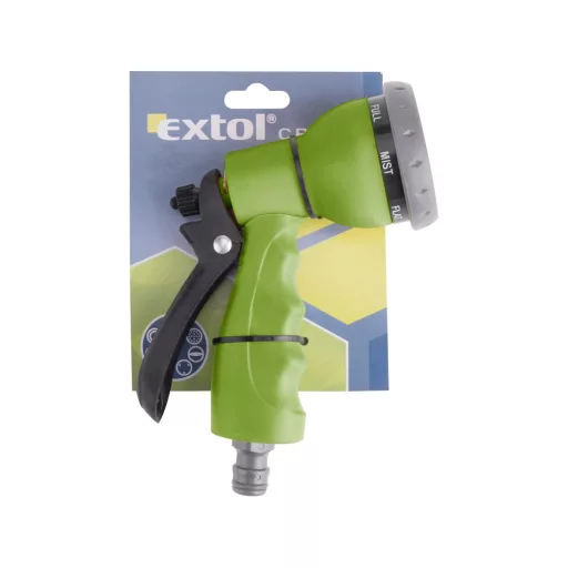 Extol Craft 70113 PISZTOLY SZÓRÓFEJ, LOCSOLÓ, ERGONOMIKUS , MŰANYAG 7 FÉLE SUGÁR, KUPLUNG CSATLAKOZÓVAL