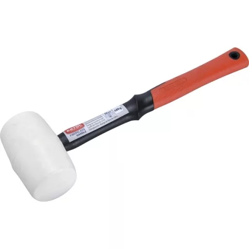 Extol Premium 8811111 GUMIKALAPÁCS ÜVEGSZÁLAS NYÉLLEL, FEHÉR GUMI , 50 MM, 0,28 KG
