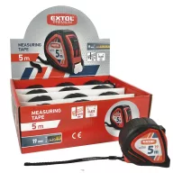   Extol Premium 8821025 MÉRŐSZALAG, GUMÍROZOTT, 1 STOPPOS, 5M×19MM
