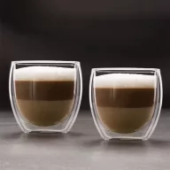 Family 57176J ÜVEGPOHÁR DUPLAFALÚ CAPPUCCINO 250 ML 2 DB