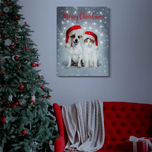 Family Christmas 58452 LED FALI KÉP 30 X 40 CM