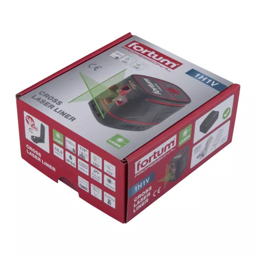 Fortum 4780208 LÉZERES VÍZSZINTEZŐ, AUTOMATIKUS, ZÖLD, 1H1V