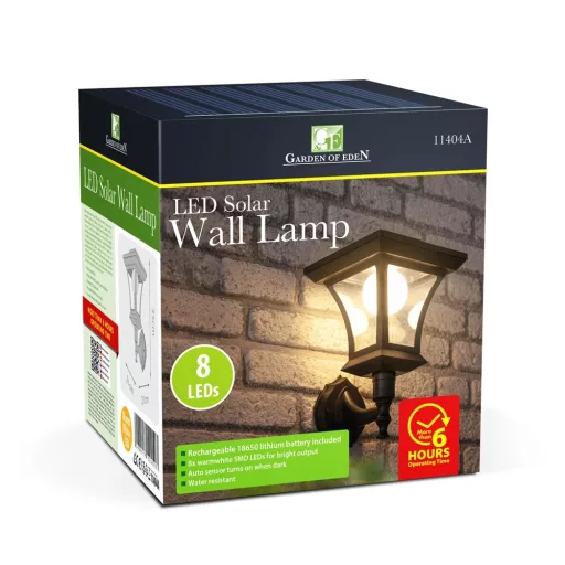 Garden of Eden 11404A LED-ES SZOLÁR LÁMPA, FALI