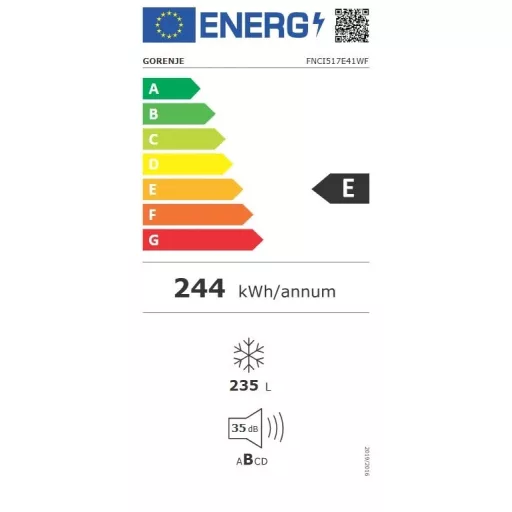 Gorenje FNCI517E41WF FAGYASZTÓSZEKRÉNY BEÉPÍTHETŐ 7 REKESZ, 235 L, NO FROST