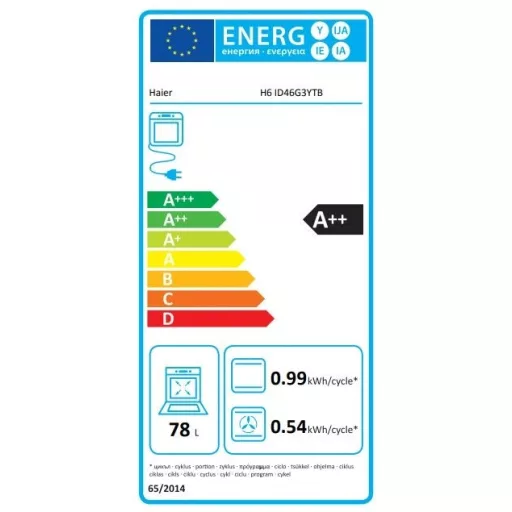 Haier H6 ID46G3YTB SÜTŐ BEÉPÍTHETŐ ELEKTROMOS