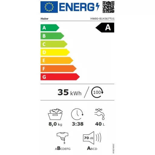 Haier HW80-B14367TU1-S MOSÓGÉP ELÖLTÖLTŐS
