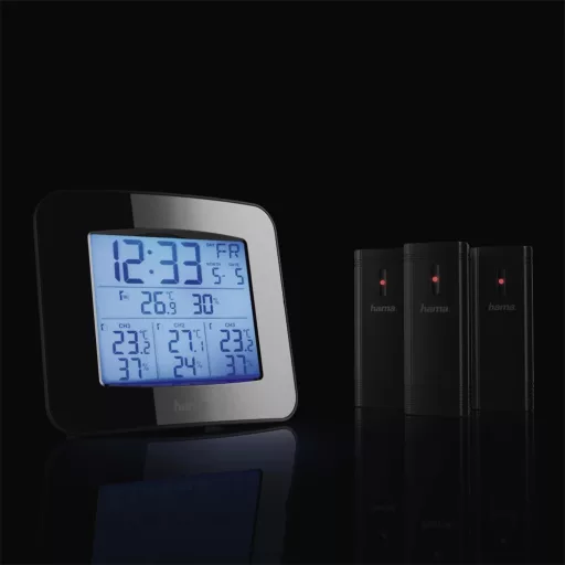 Hama 00186311 IDŐJÁRÁS ÁLLOMÁS, EWS-TRIO, 3 KÜLSŐ ÉRZÉKELŐ, ÚJ