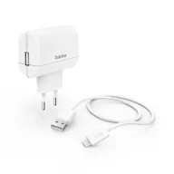   Hama 00201619 HÁLÓZATI TÖLTŐ SZETT (2,4A) LIGHTNING - USB KÁBEL, FEHÉR