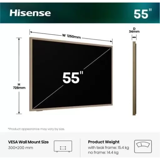 Hisense 55S7S TV 55" 4K UHD LIFESTYLE QLED