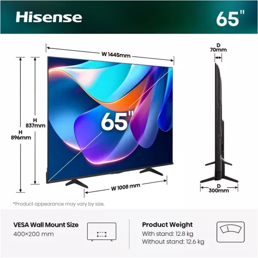 Hisense 65A6S TV 65" 4K UHD SMART LED