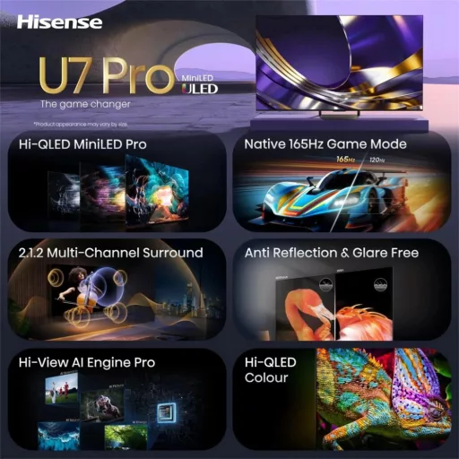Hisense 75U7SPRO TV 75" 4K SMART MINILED
