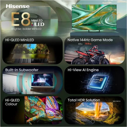 Hisense 85E8S TV 85" 4K UHD SMART MINILED
