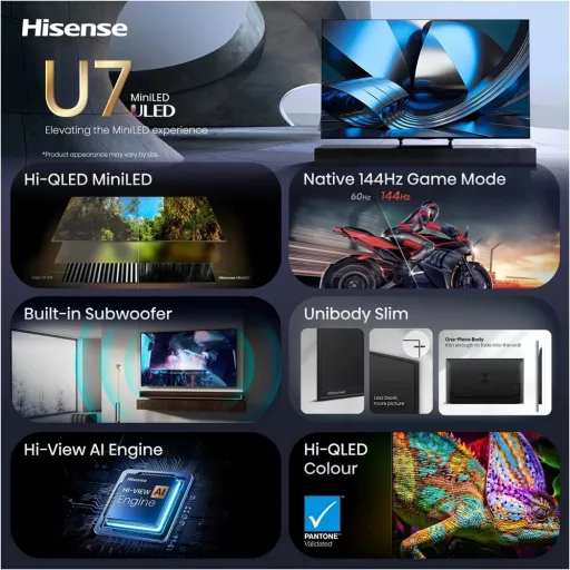 Hisense 85U7SE TV 85" 4K UHD SMART MINILED