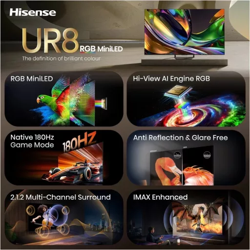 Hisense 85UR8S TV 85" 4KRGB SMART MINILED